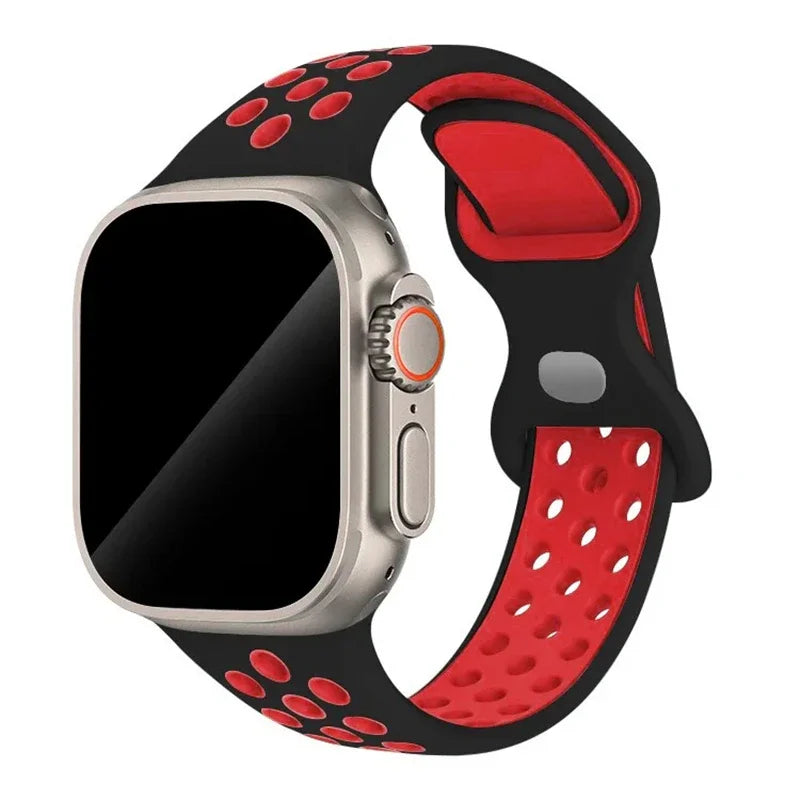 Original Sport Strap for Apple Watch Band 46mm 49mm 45mm 44mm 38 42mm Colored Particles Rubber Band IWatch Ultra 10 9 8 7 6 5 SE