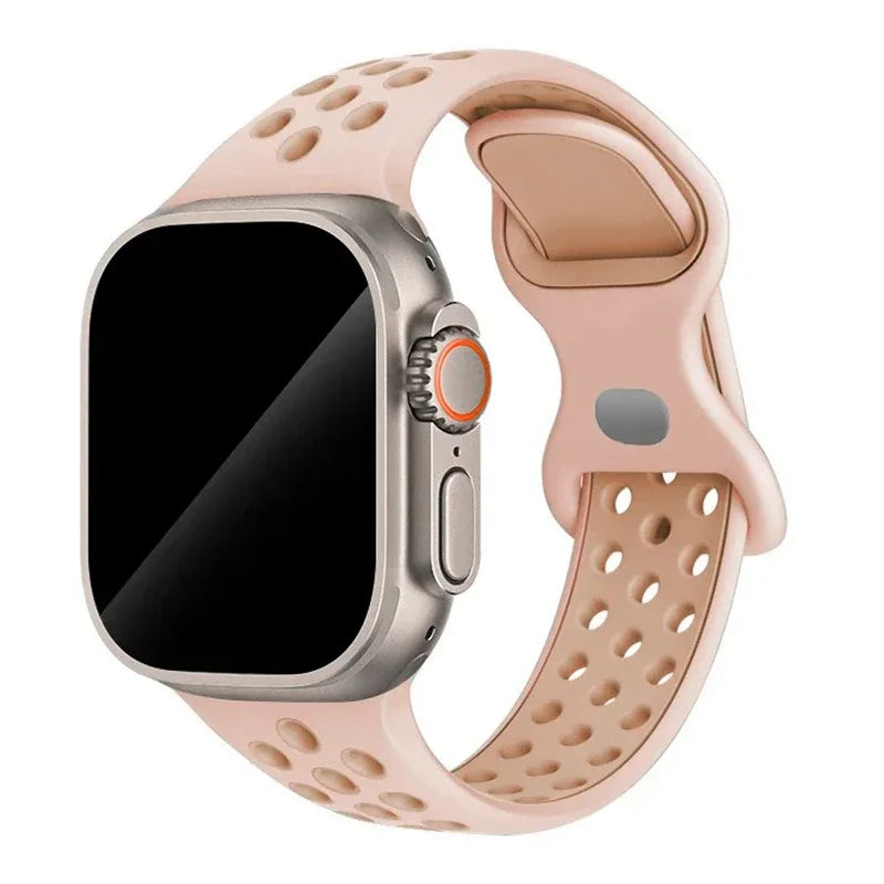 Original Sport Strap for Apple Watch Band 46mm 49mm 45mm 44mm 38 42mm Colored Particles Rubber Band IWatch Ultra 10 9 8 7 6 5 SE