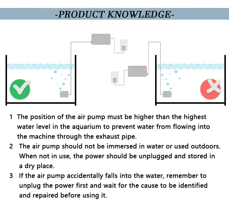 1PC Aquarium Air Pump Fish Tank Mini Compressor Single Double Outlet with Check Valve Tube Aquatic Accessories 220V 3W 5W