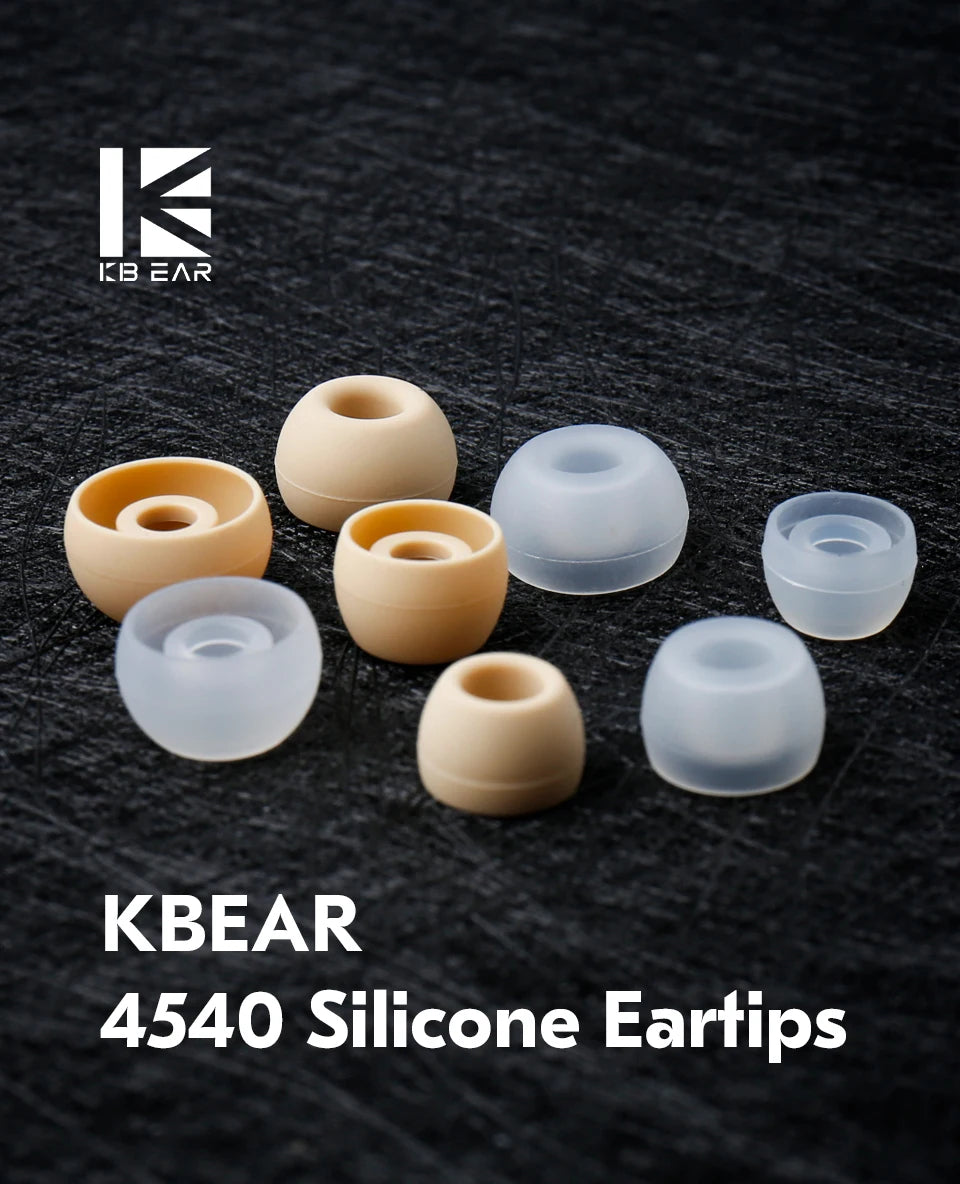 KBEAR 4540 coffee Silicone Eartips Ergonomically Designed Earcap Optional XS/S/M/L size and combination set Comfortable Earmuffs