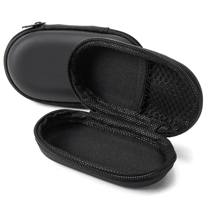 Portable Hard Shell Earphone Case, Shockproof Waterproof Headphone Storage Bag with Zipper, Universal Carrying Pouch for In-Ear