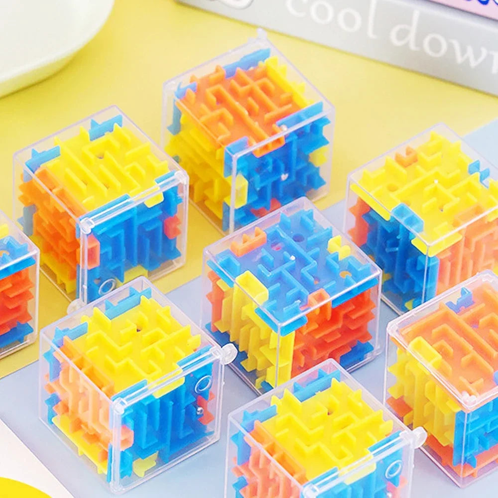 Fun 3D Cube Rolling Beads Maze Toys Boys Girls Birthday Wedding Guest Gift Giveaway Gift Stress Reliever Toys