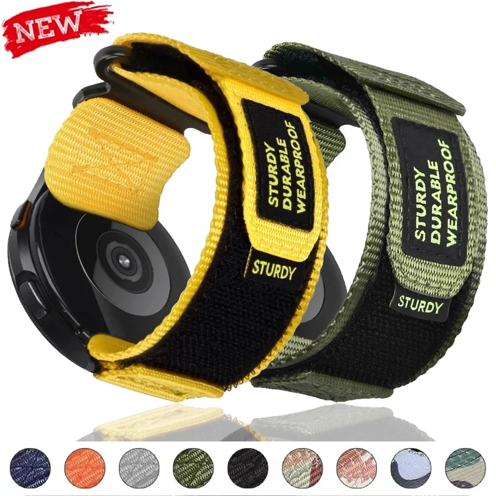 22mm 20mm Camouflage Nylon Strap for Samsung Galaxy Watch 7 6 5 4 40/44mm 6 Classic 43 47mm Band for Huawei Watch GT5 4Pro Band