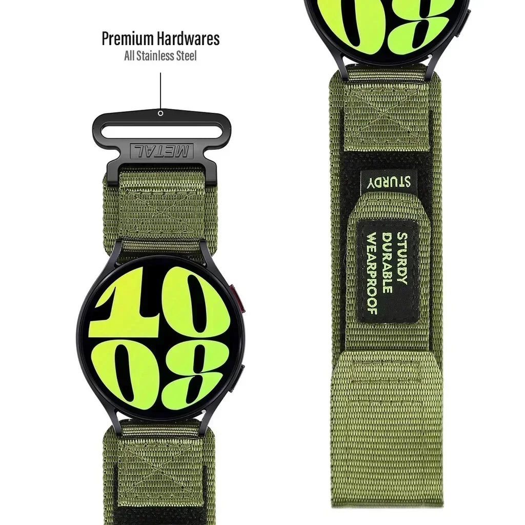 22mm 20mm Camouflage Nylon Strap for Samsung Galaxy Watch 7 6 5 4 40/44mm 6 Classic 43 47mm Band for Huawei Watch GT5 4Pro Band