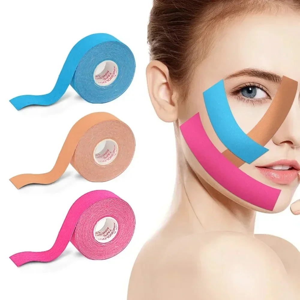 5/2CM X 5M Kinesiology Tape For Face V Line Neck Eyes Lifting Wrinkle Remover Sticker Tape Facial Skin Care Tool Elastic Bandage