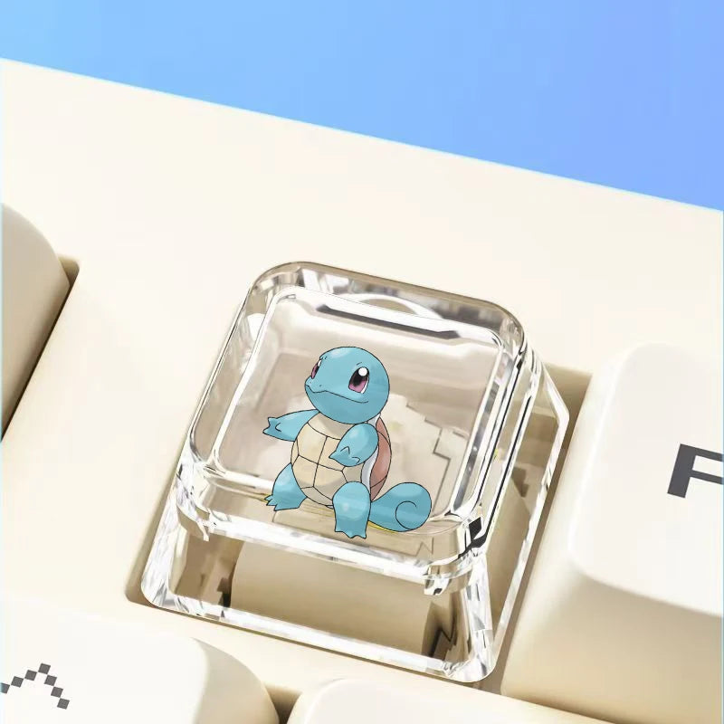 Cross mechanical keyboard personalized anime keycap single Charmeleon Blastoise Eevee transparent cartoon keycap