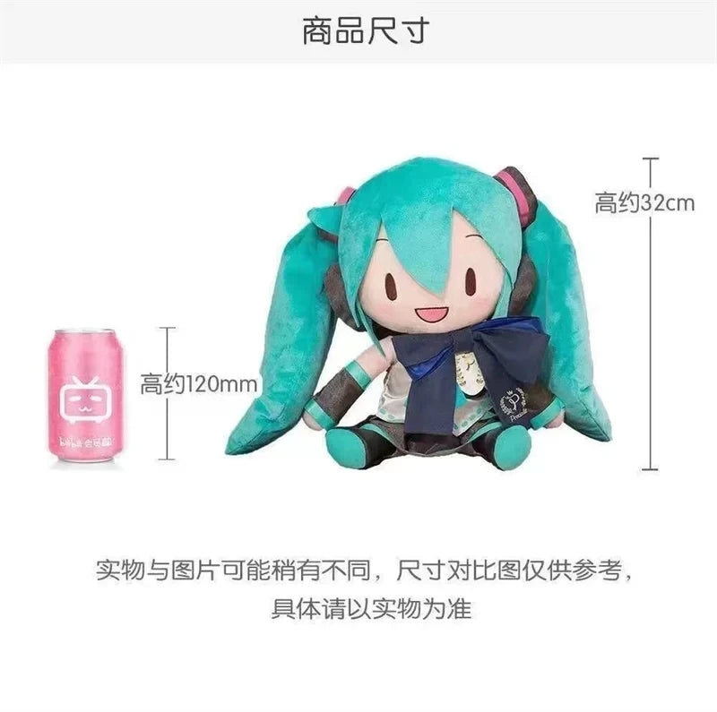 32Cm Kawaii Hatsune Miku Plush Doll Anime New Bow Miku Preciality Plush Pillow Sofa Ornaments Birthday Present Room Decoration