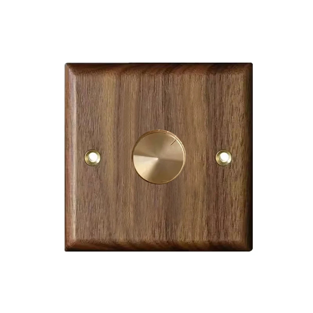 High Quality Retro Europe Type Vintage Wall Light Switch Socket, Solid Wood Brass Toggle Switch Plate, Antique Home Stay Switch