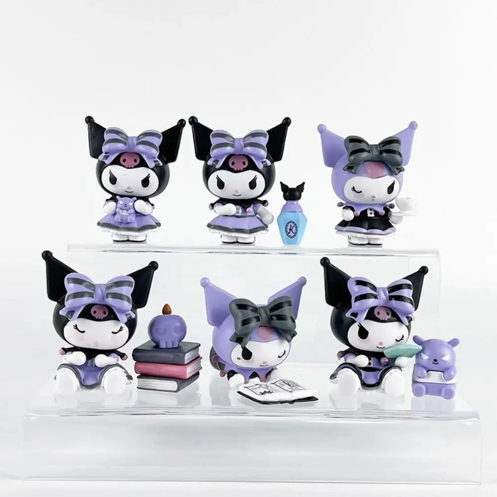 Sanrio Blind Box Cartoon Kuromi Doll Lucky Divination Anime Series Action Figure Model Doll Child Toy Desktop Decor Birthday Gif