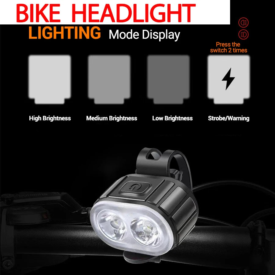 Rechargeable Bike Lighting Front/Rear Lights Bicycle Lamp Led Cycling Light Bike Flashlight for Bicycle Front Taillight Lantern