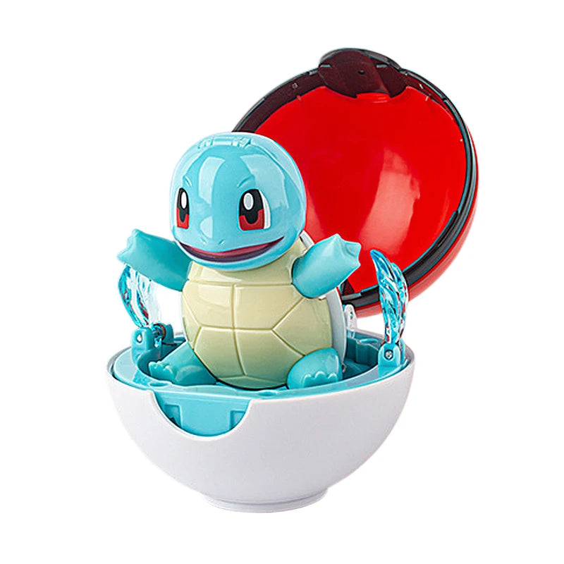 Funny Pokemon Transformation Cartoon Model Pokeball Pikachu Toys Scalable Anime Figure Dolls Model Ornaments Kids Birthday Toys