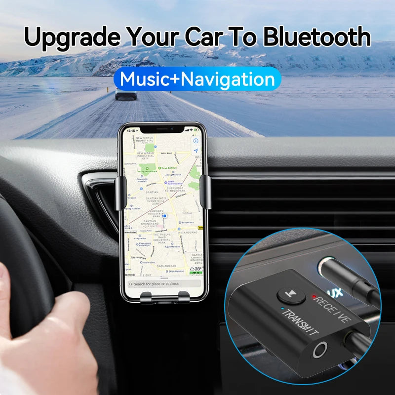 2 In 1 Bluetooth Audio Transmitter Receiver With HD Mic 3.5mm AUX USB Stereo Music Wireless Adapter For Car Kit Speaker TV PC