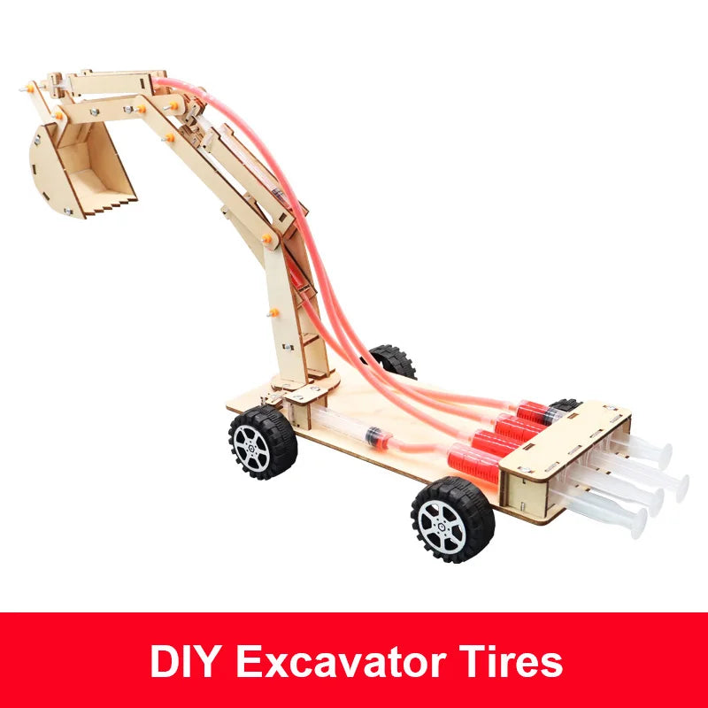 Hydraulic Excavator DIY Student Technology Small Production Science and Education Toy Model Science Experiment Toy