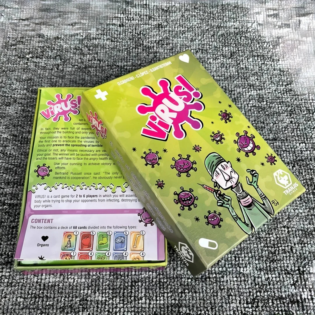 Interesting Virus Infected Card Game English Version Tabletop Card Interactive Game for Family Gatherings Couples Adult Parties