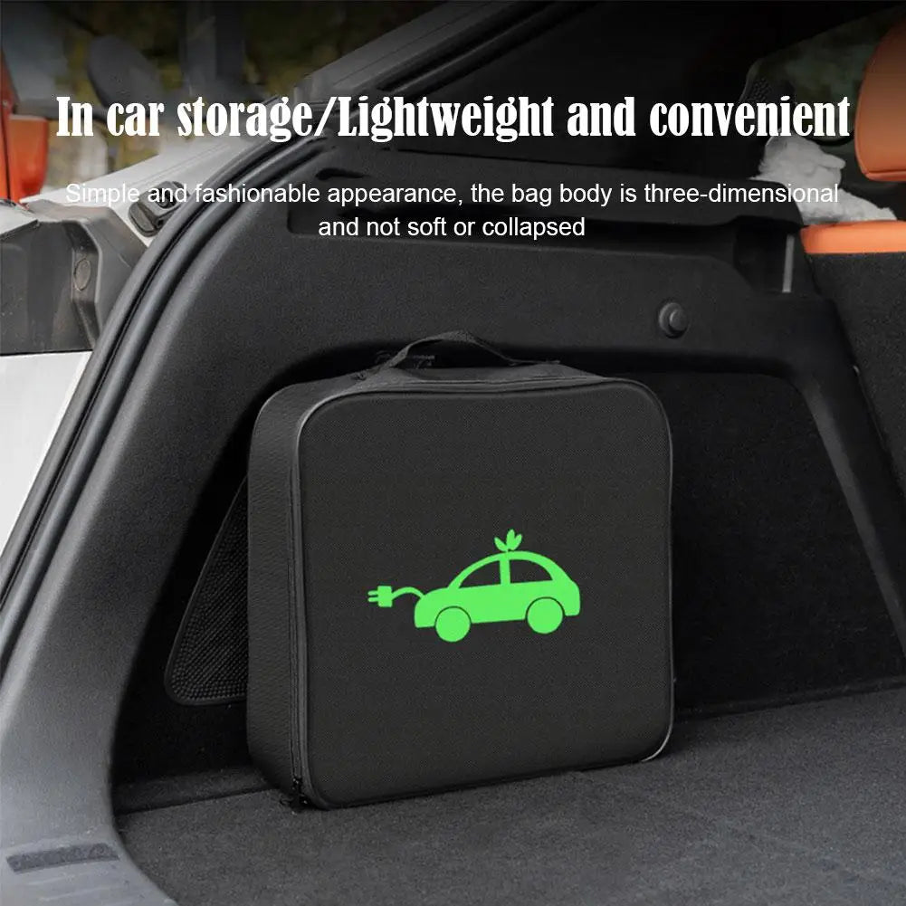 EV Cable Organizer Bag Electric Car Charger Box Charging Organizer Jumper Cable Bag Electric Vehicle Charging Cable Case