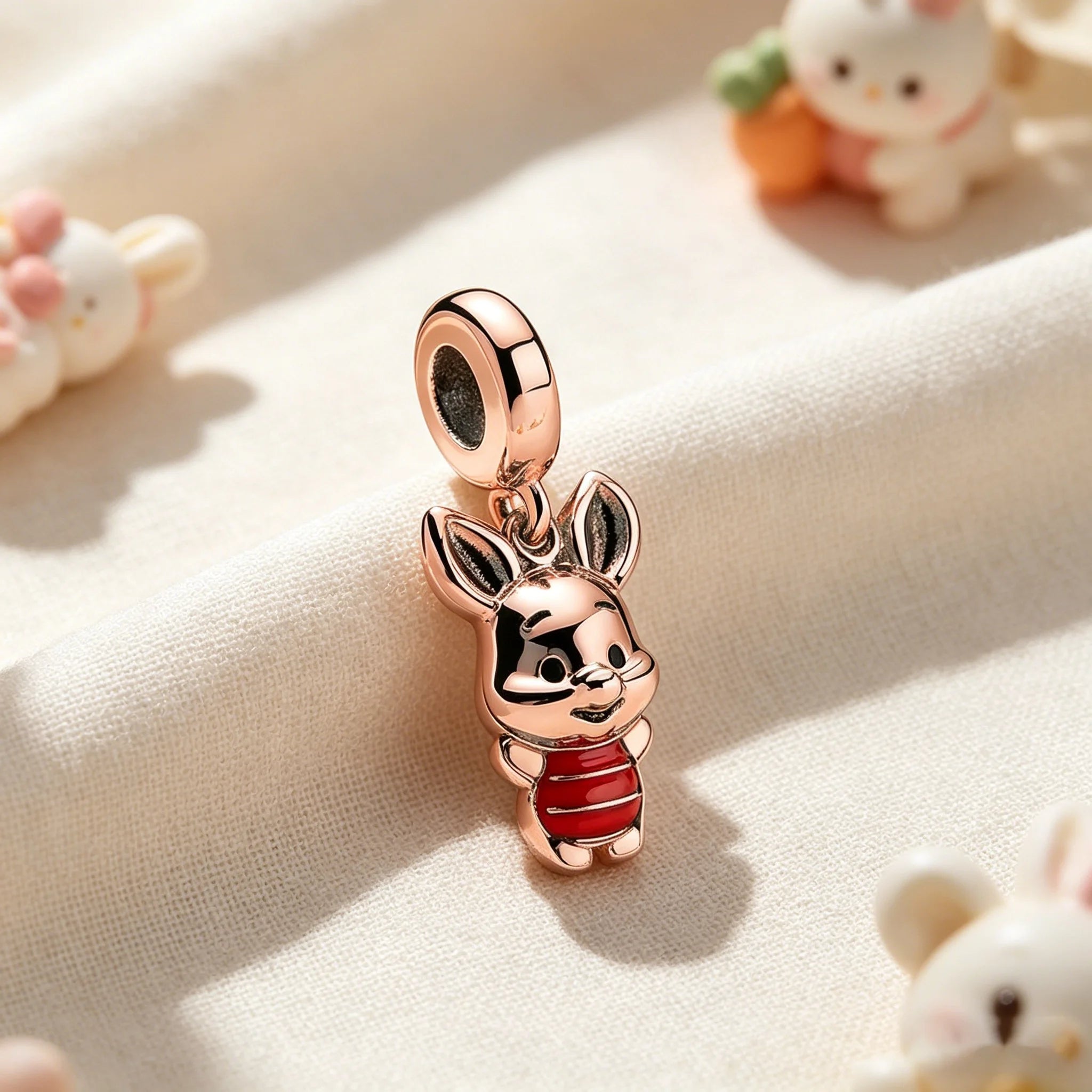 Hot Disney Winnie the Pooh Piglet Tigger Charm Pendant Original Bracelet Necklace Beads For Diy Jewelry Women Gift