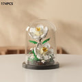 MOC Eternal Bouquet Rose Building Blocks Flower Building 3D Set DIY Eternal Bouquet Display Box Brick Toy for Home Office Decor