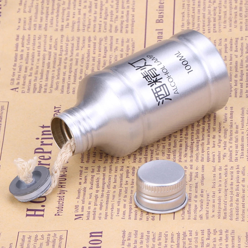 100ML Stoves Alcohol Lamp Portable Aluminum Alloy Lamp Alcohol Liquid Stove For Outdoor Survival Camping Laborotary Teaching