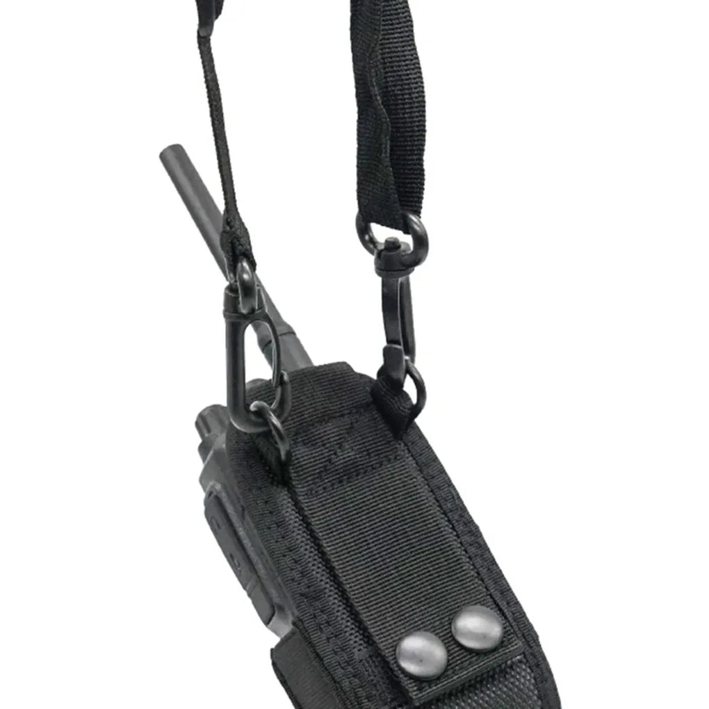 Nylon Walkie Talkie Holder Pouch Bag Two Way Radio Case with Adajustable Shoulder Strap for Baofeng