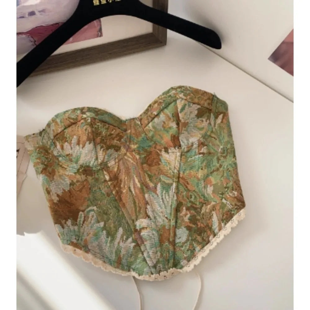 sweet Bandage asymmetrical tube top Camis Slim Korean Tanks Top Elegant Basic Crop Top summer Women Bustier