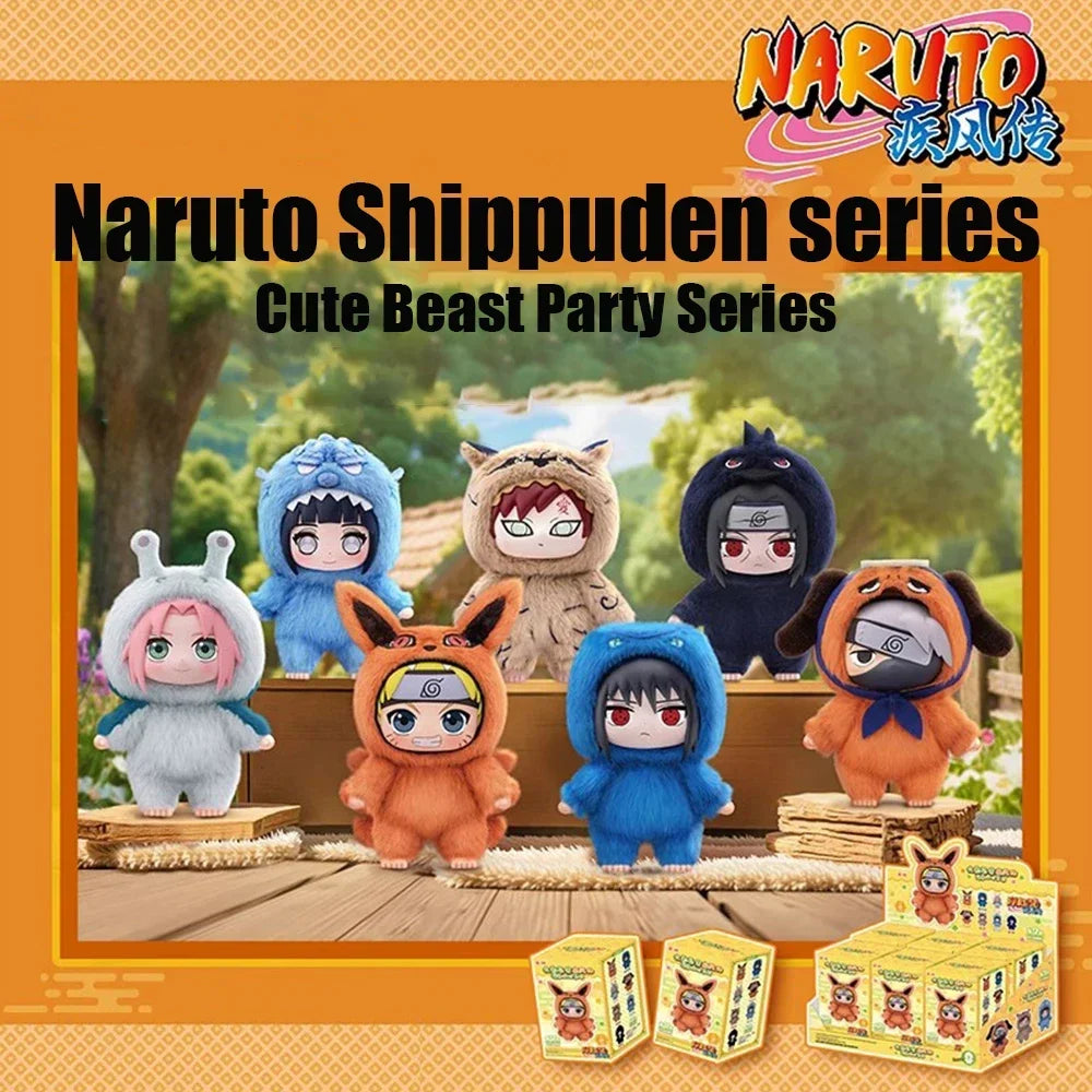 New EAKI Naruto Blind Box Shippuden Party Series Uzumaki Stuffed Shippuden Original Plush Figure Ornament Toy Collection Gift