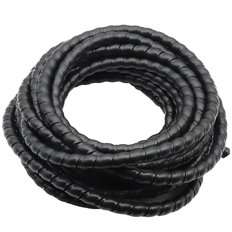 2M Long 8/10/12mm Cable Protection Sleeving Spiral Wound Flexible Wire Organizer Insulation Sleeve Wire Winding Protector