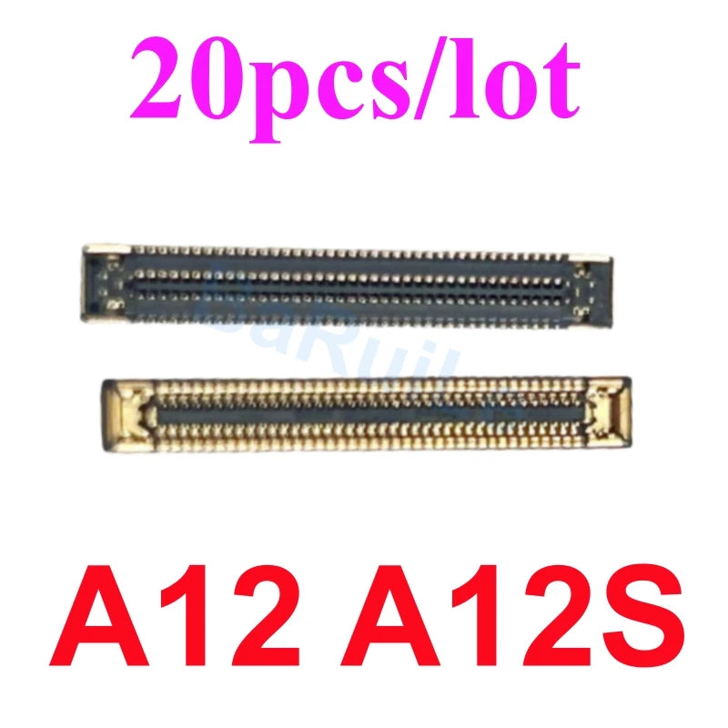 20pcs USB Charging FPC Connector on Mother Board For Samsung  A31 A71 A72 A52 A53 A22 A12 A02S A05 A40 A70 Charger Plug on Board