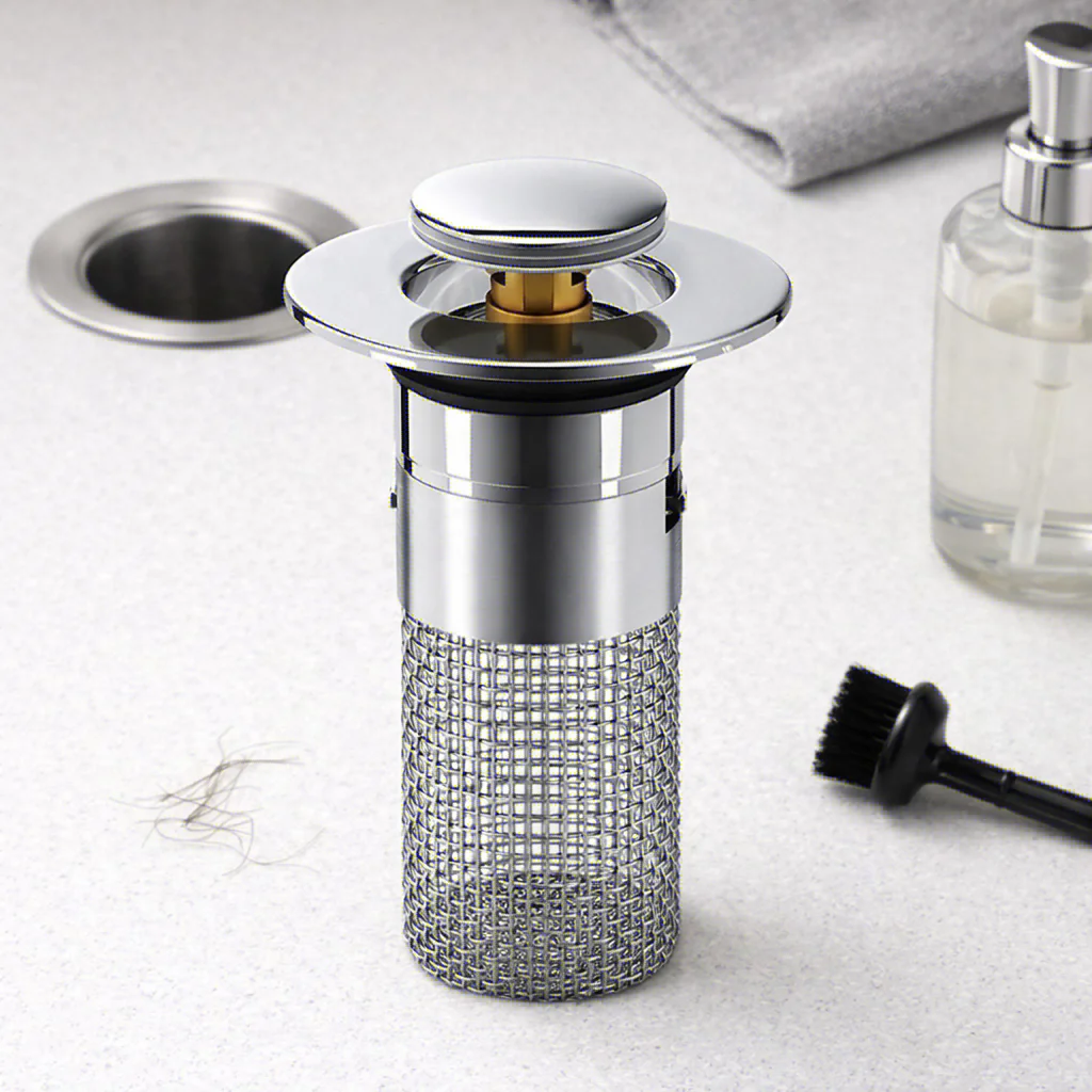 Universal Sink Accessory 2026 Stainless Steel Washbasin Drain Pipe Leak Proof Odor Proof Bullet Core Pressure Type