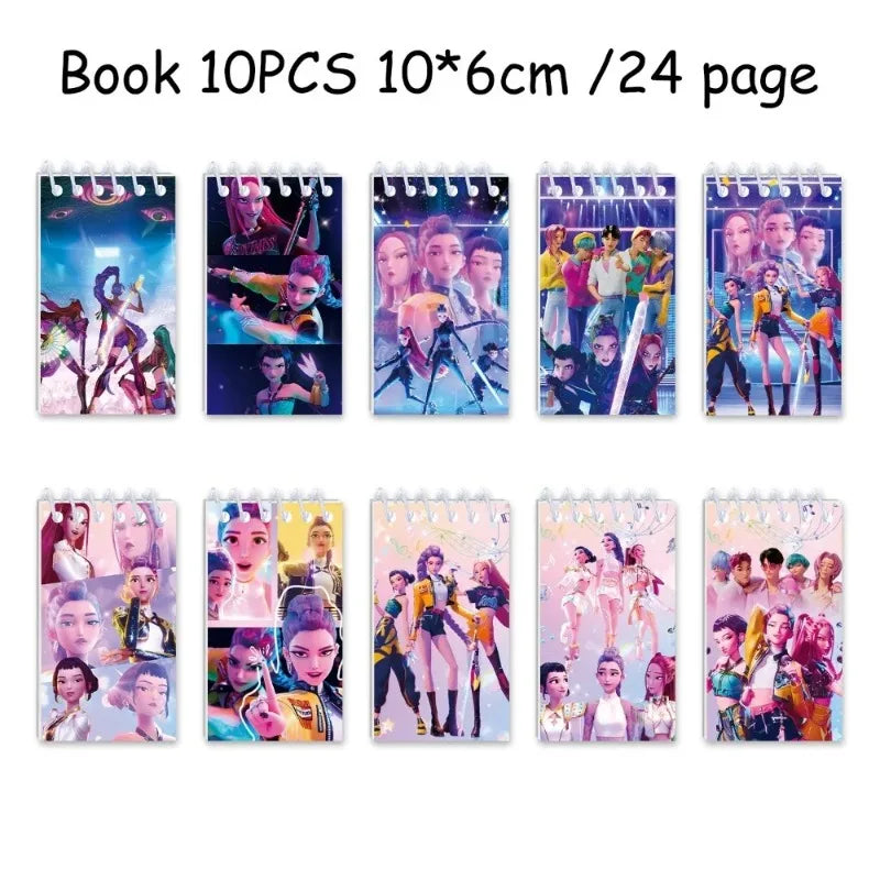 10pcs Popular KPOP Witch Hunt Theme Notebook Cartoon Children's Companion Gift Book Holiday Decoration