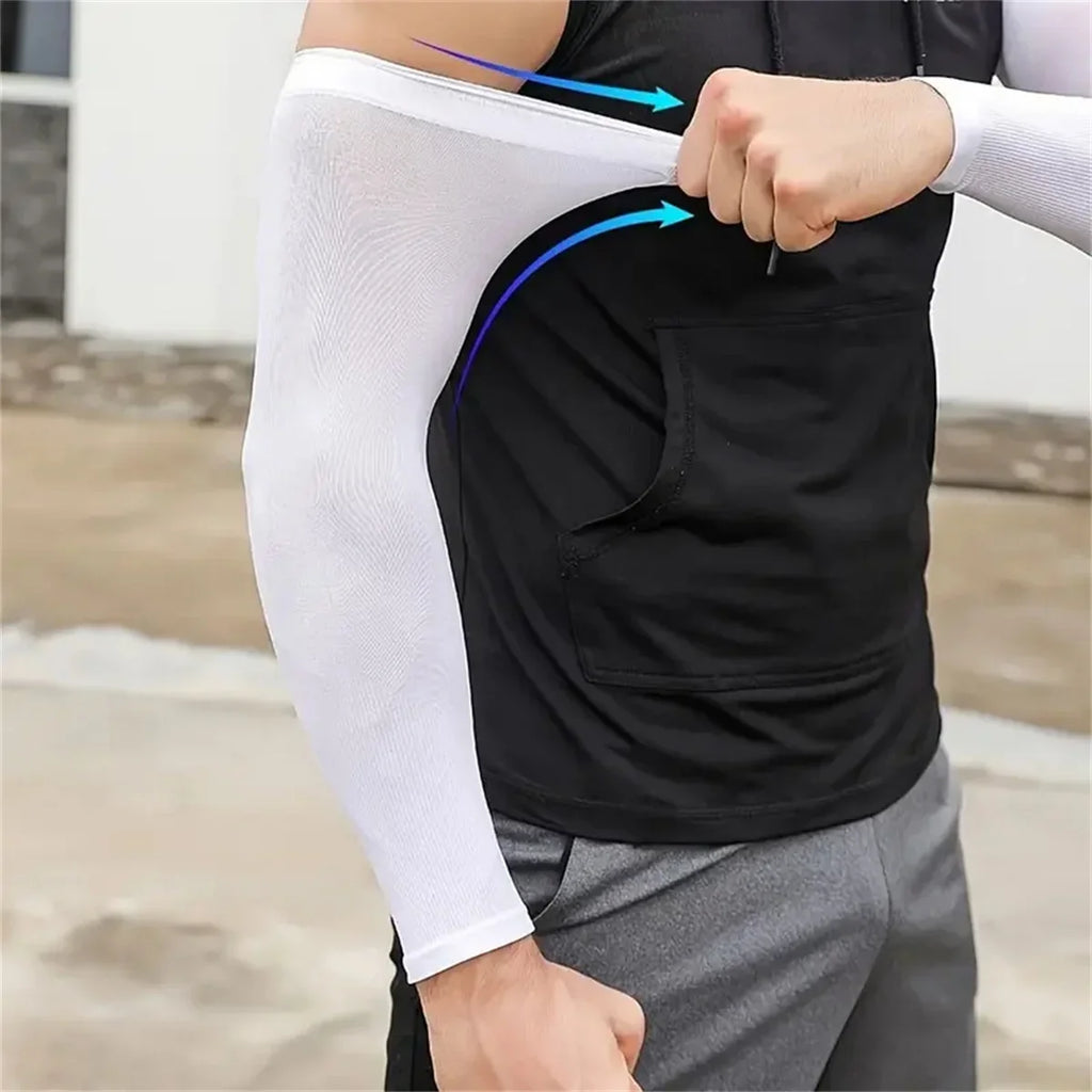 KKJOY 6 Pairs Unisex Cooling Arm Sleeves Compression Breathable Moisture Wicking for Men Women Sports Outdoor UV Protection