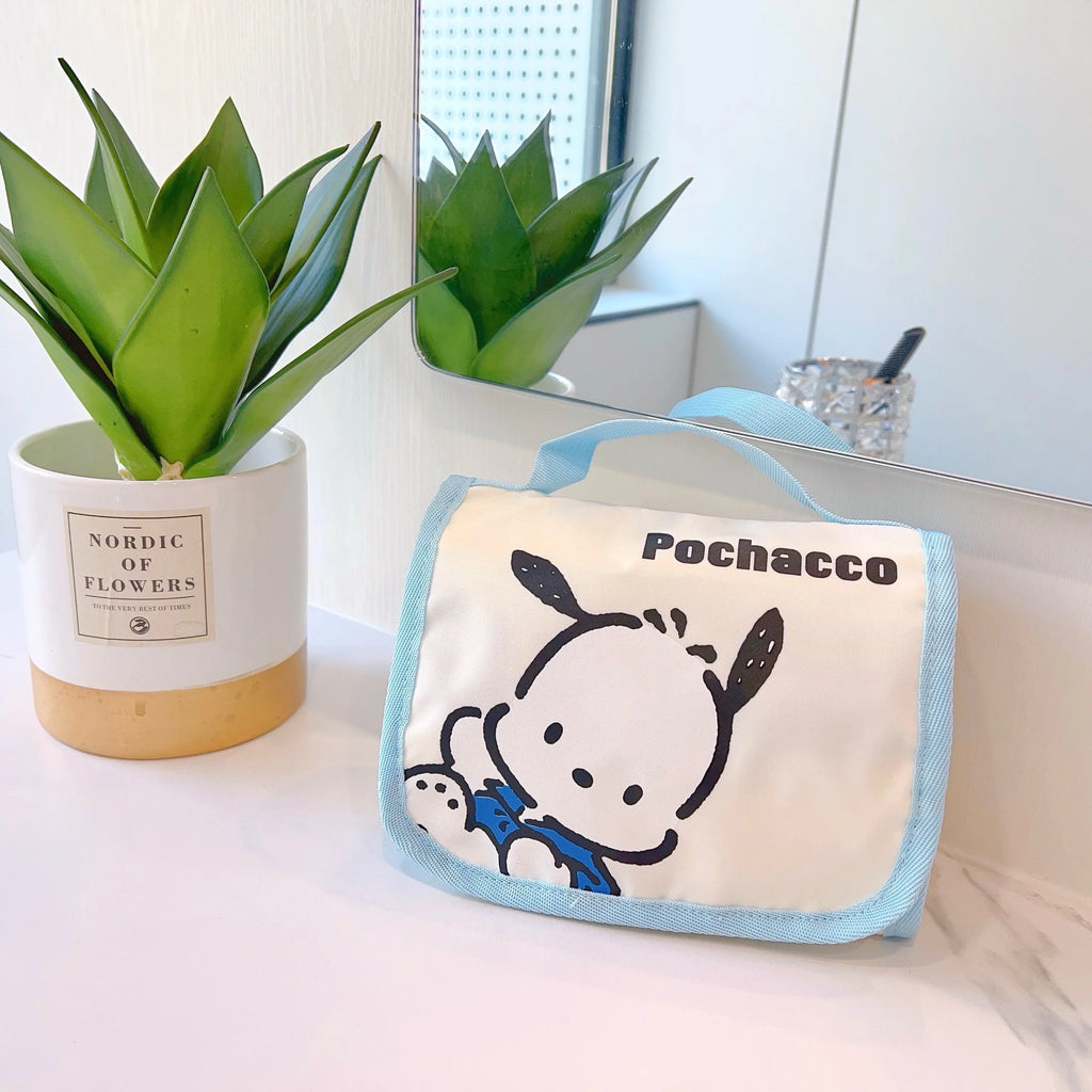 Cute Portable Travel Wash Up Storage Bag Girls Gifts Hello Kitty Kuromi Stitch KT Cat Cartoon Cosmetic Bag For Girl Kawaii Gifts