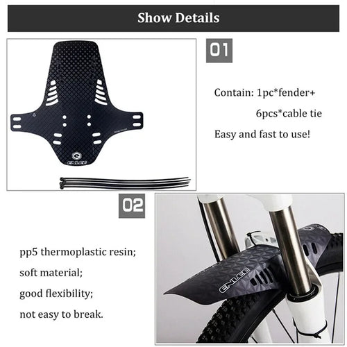 1/2PCS Universal Bike Fenders - Front/Rear Tire Wheel Mudguard MTB Road Bike Wings Mud Guard Cycling Accessories Bicycle Fender