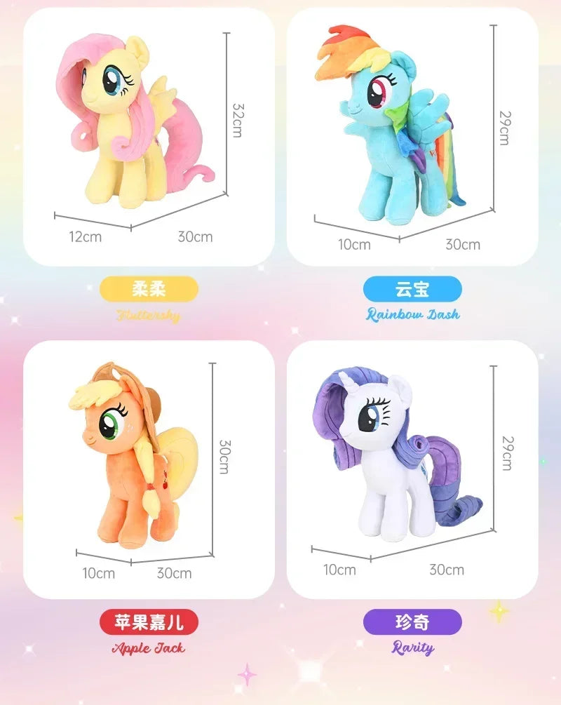 New My Little Pony Plush Toys Twilight Sparkle Pinkie Pie Rarity Fluttershy Applejack Rainbow Dash Stuffed Doll Kid Xmas Gift