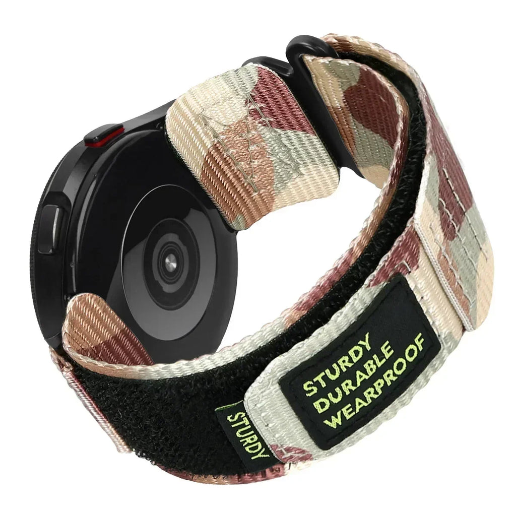 22mm 20mm Camouflage Nylon Strap for Samsung Galaxy Watch 7 6 5 4 40/44mm 6 Classic 43 47mm Band for Huawei Watch GT5 4Pro Band