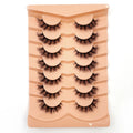 New 7 pairs of thick, 3D simulation mink fur fake eyelashesshort, dramatic fake eyelashes  wholesale full line fake eyelash make