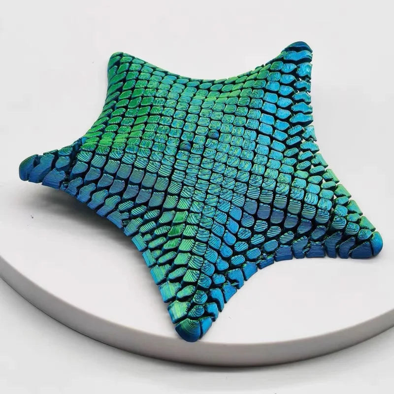 3D Printed Articulated Starfish Stress Relief Toy Flexible Fidget Toy Movable Joints Decompression Toy Marine Animal Desk Decor
