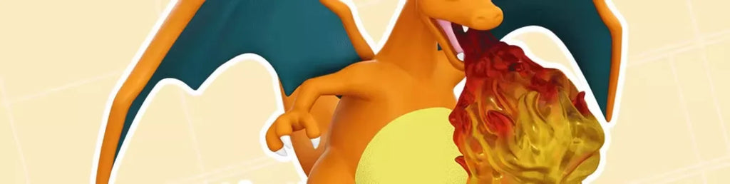 10cm Pokemon Figure Set, Charizard Blastoise Venasaur Arcanine Lapras, PVC Action Model Statue for Collection Display Gift