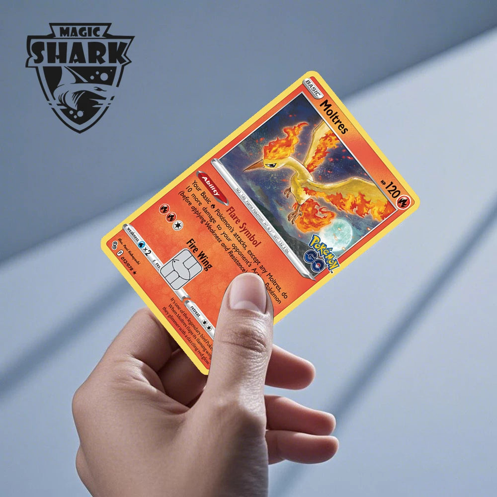 New Bulbasaur Pikachu Charmander Squirtle Mew Gengar Pokemons PTCG Film Skin Cover Sticker for Credit Debit Card