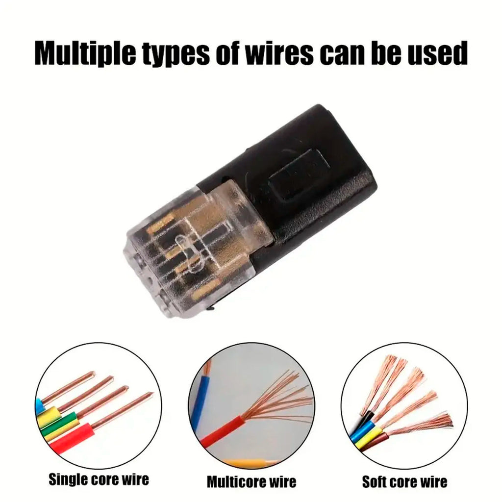 20-100P Double Wire Plug-in Connectors with Locking Buckle Car Wire 2 Way Terminal Block Waterproof Quick Connector Cable Clamps