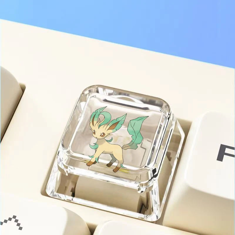 Cross mechanical keyboard personalized anime keycap single Charmeleon Blastoise Eevee transparent cartoon keycap