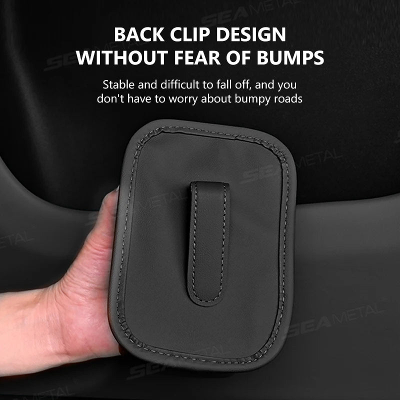 SEAMETAL Universal Car Door Cup Holder Box Back Clip Design Drink Rack Storage Bin Car Seat Back Water Cup Box Organizer Pocket
