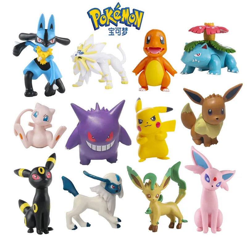 Pokemon Anime Figure Gengar Pikachu Eevee Greninja Mewtwo Pocket Monster Cartoons Figure Model Action Toy  Gift Buy in bulk