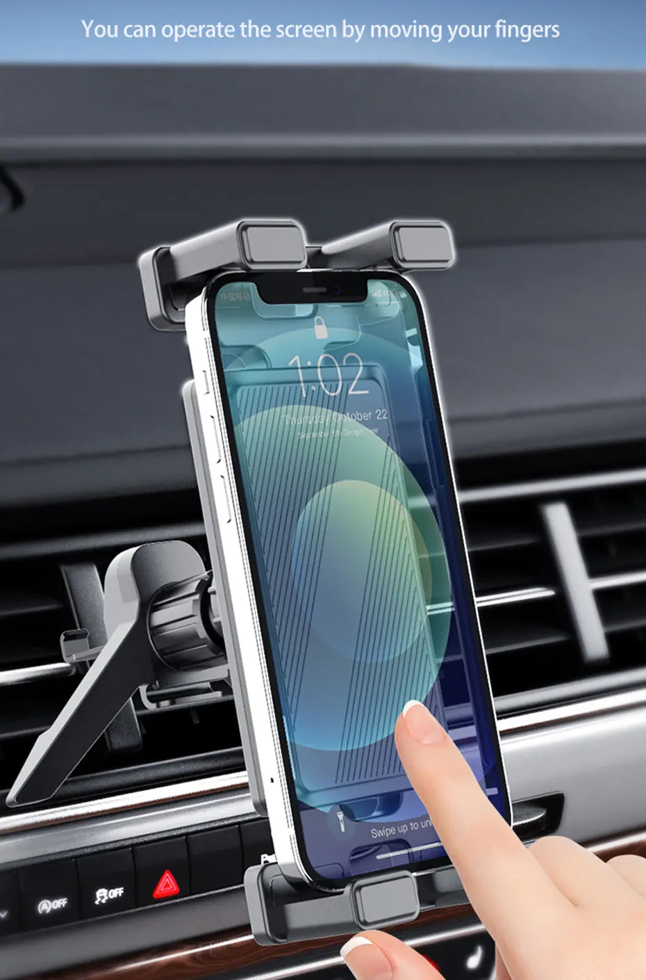 BLALION Car Air Conditioning Port Air Vents Tablet Holder 7-12.9 Inch Folding Screen Cell Phone Holder Universal Car Bracket