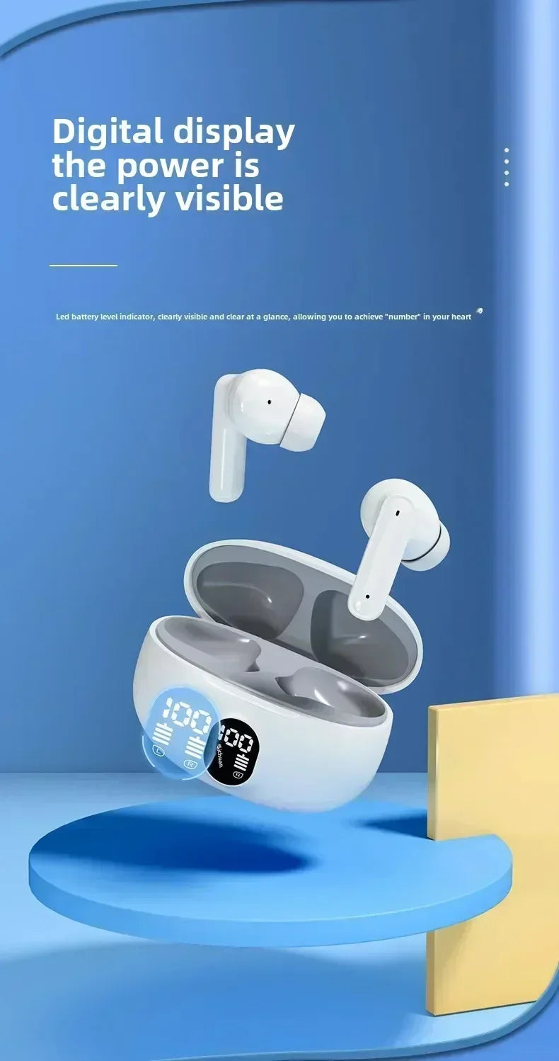 TWS Wireless Headphones Game Bluetooth Headphones with Microphone Noise Reduction High Fidelity Bass Earphones for phones