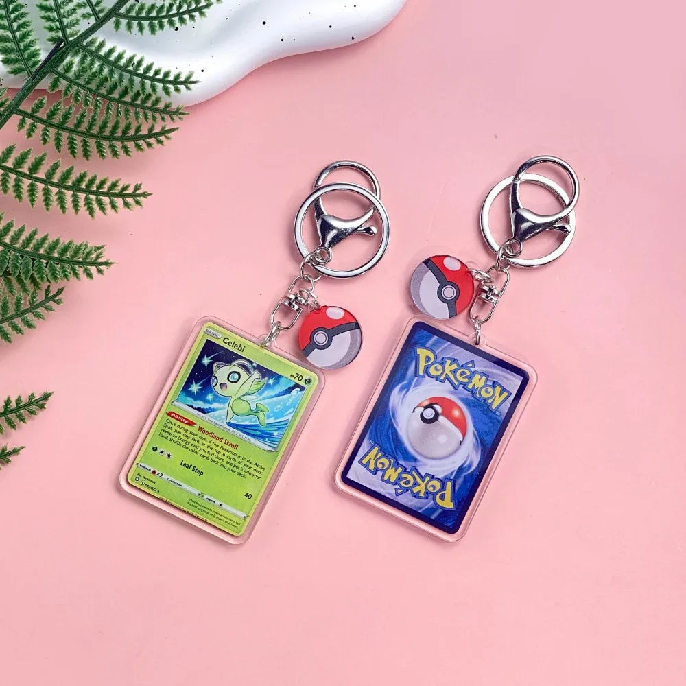 1/43Pcs Pokémon Pikachu Bulbasaur Gold Saint Acrylic Keychain Backpack Pendant Bag Charms Accessories Decoration Holiday Gifts