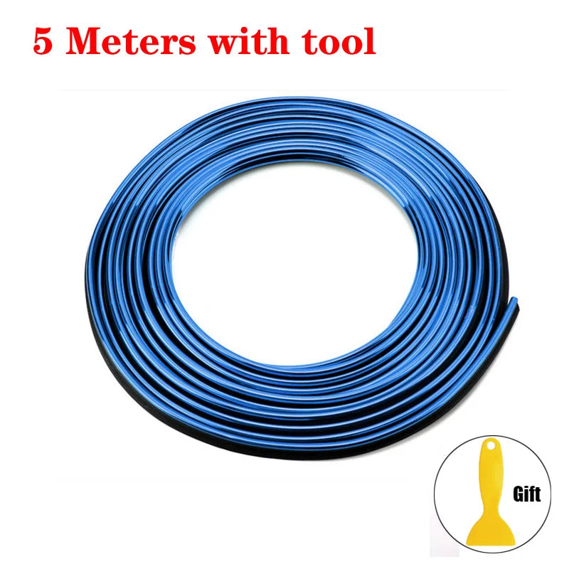 Car Moulding Decoration Flexible Strips1/3/5M Interior Auto Mouldings Car Cover Trim Dashboard Door Edgein Car-styling Universal