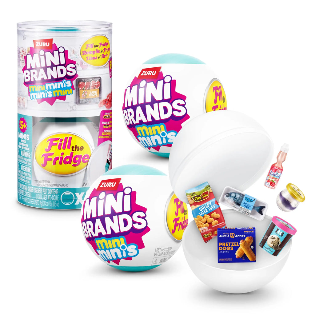 Mini Brands Fridge Mystery Ball Capsule Blind Box Set Play Kitchen Miniature Refrigerator Toys Cute Ornament Kids Birthday Gifts