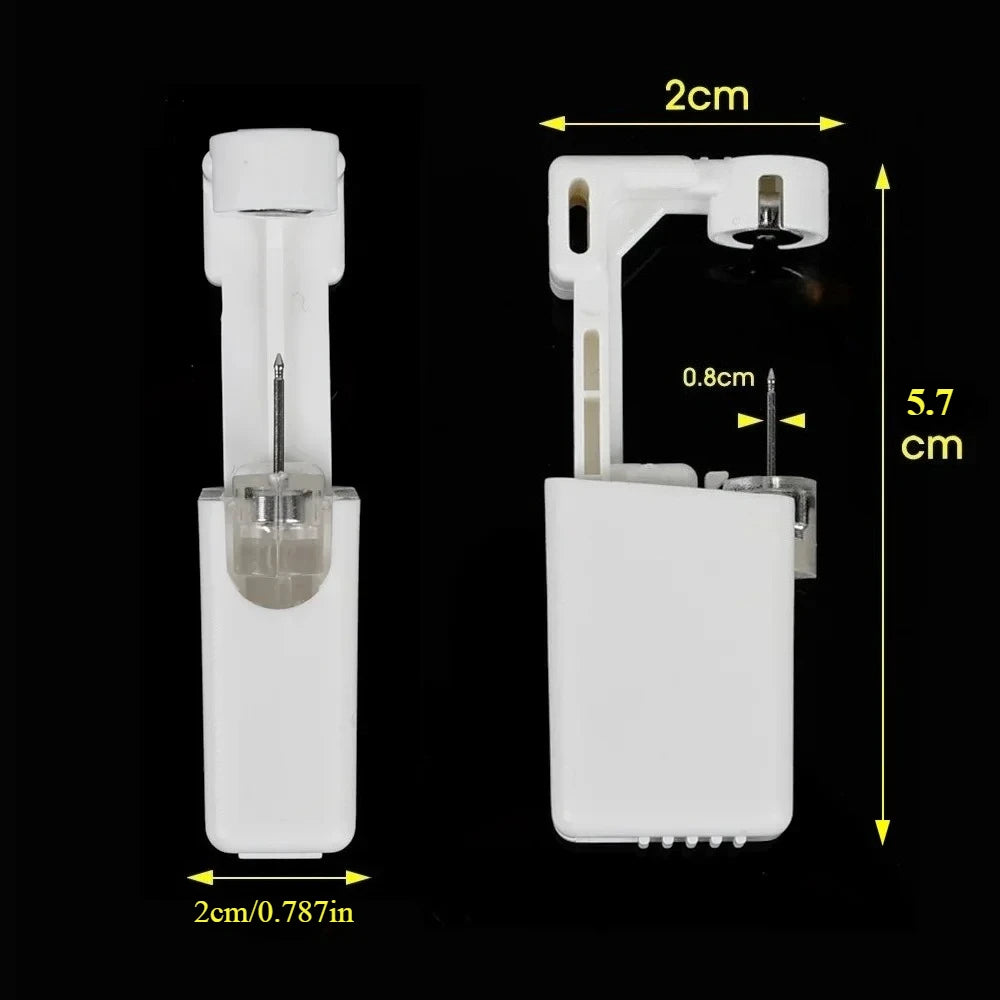 Safety Ear Piercing Gun Kit Women Men Disposable White Plastic Sterile Ear Piercing Device Fashion Simple Jewelry Piercing Tools
