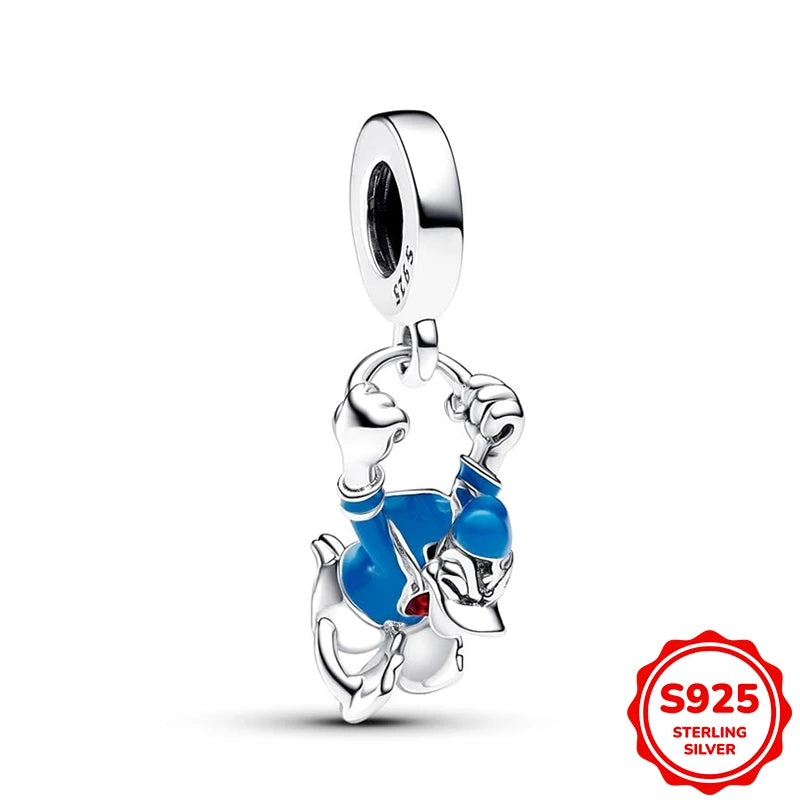 Hot Sale Charms Silver 925 Disney Pendant Beads Fits 3mm Bracelet Bangle Necklace For Women Luxury DIY Jewelry Making Fine Gifts