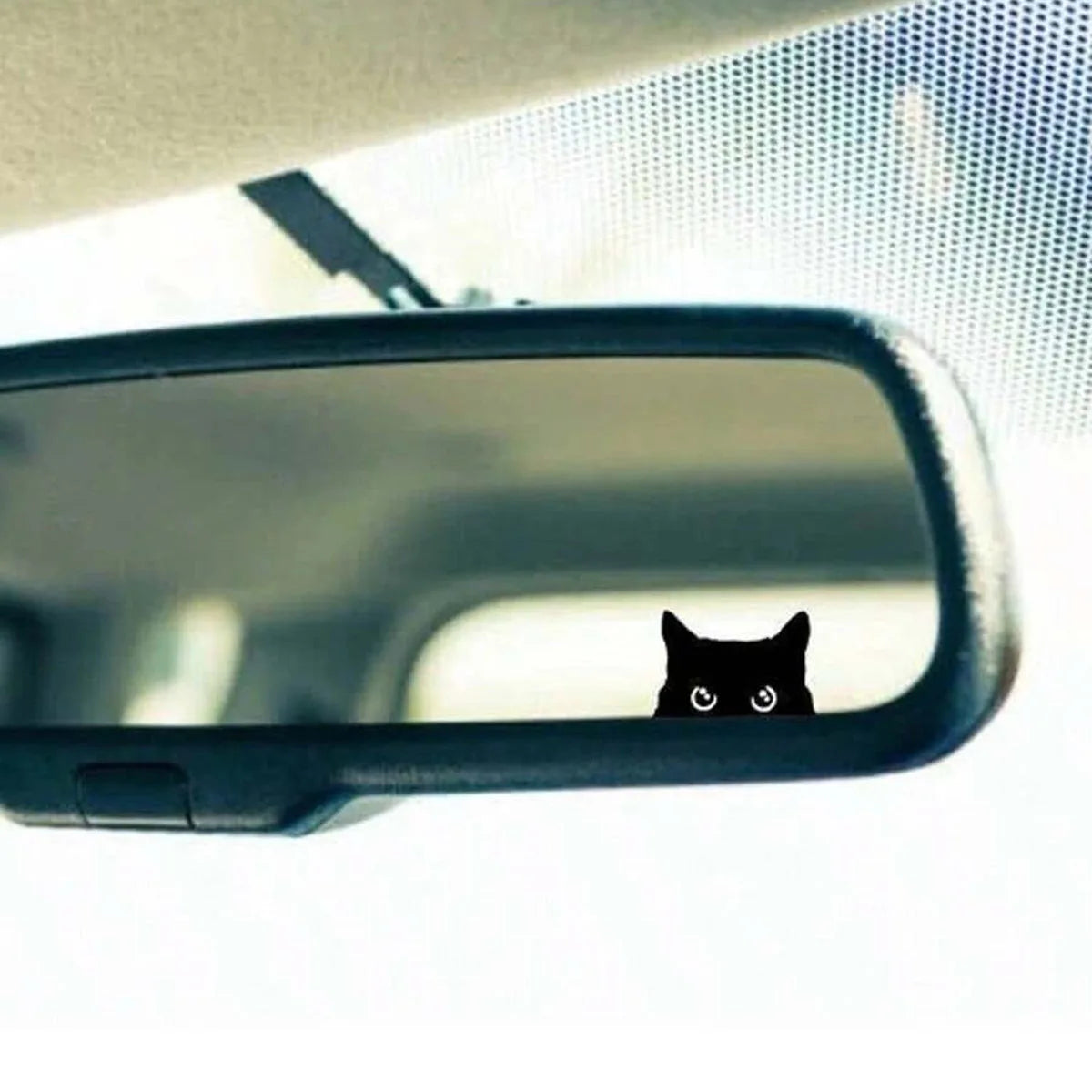 Cat Peeker Decal, Car Decal, Black Cat Peeker Sticker, Blank Button, Vinyl Decal, Car Stickers, Vinyl Stickers, Eject Sticker